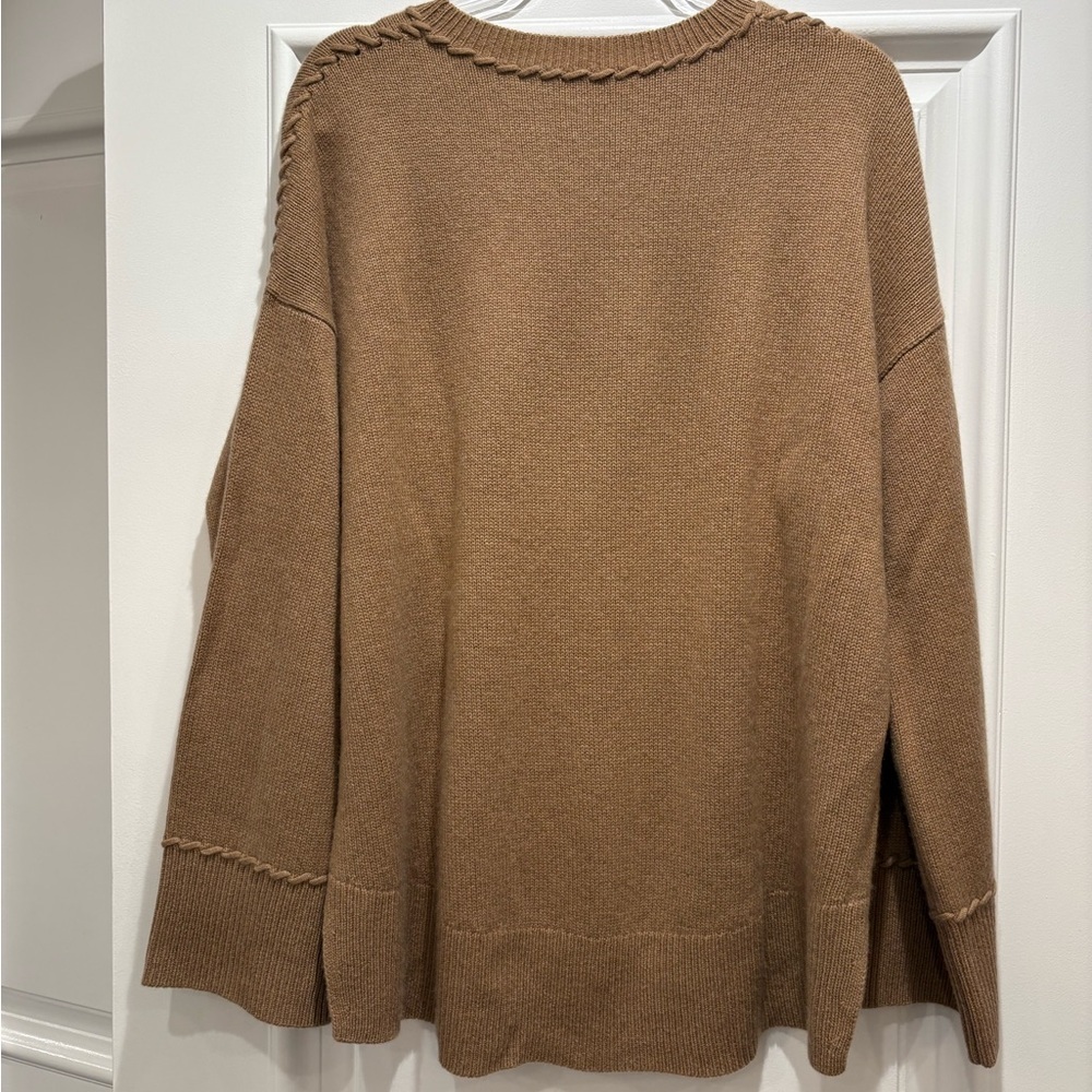 Theory Camel Crew Neck Sweater - Picture 3 of 4
